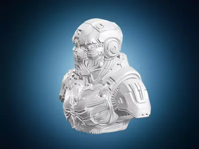 Cyborg Bust Design 3D print model