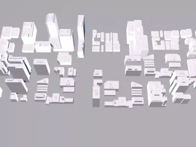 Buildings City building industrial park commercial housing 3D model