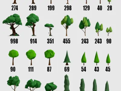 Trees Pack 3D model
