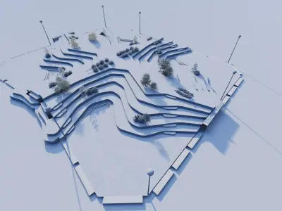 public park-Private Park Landscape Urban 3D model