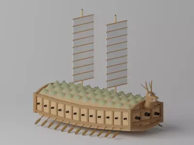 Korean Turtle Ship Geobukseon 3D model