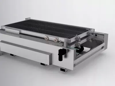 Large platform laser feeding machine 3D model