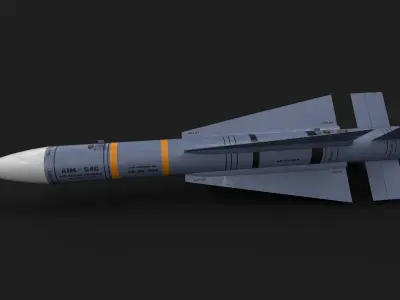 aim54 phoenix air to air missile Low-poly 3D model