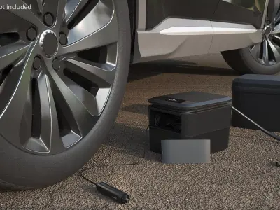 Tesla Tire Repair Kit Storage Case Black 3D model