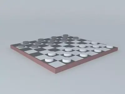 Chess - Chess checkers board Free 3D model