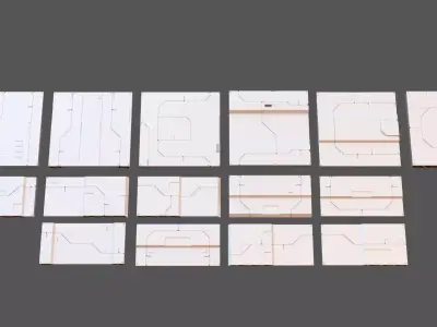 Sci-Fi Modular Panel Kitbash Set 3D model