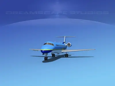 Embraer ERJ-145 Express Charter 3D model