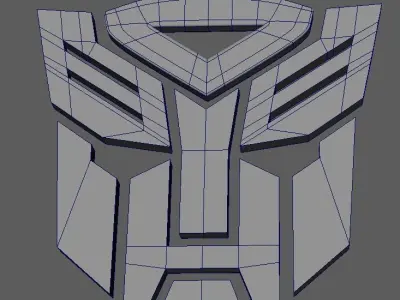 Autobot logo Low-poly 3D model