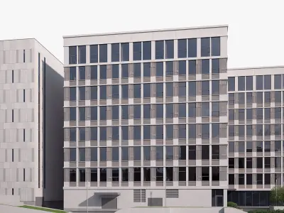 Office Building 01 Low-poly 3D model