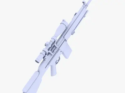 G3A3 Scoped Low-poly 3D model