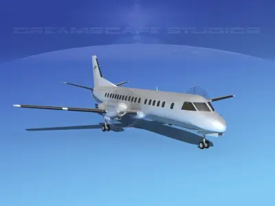 SAAB 2000 Bare Metal 3D model