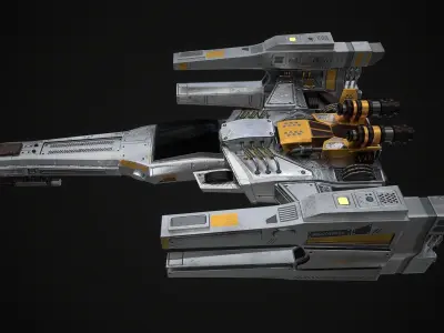 space fighter ship Free low-poly 3D model