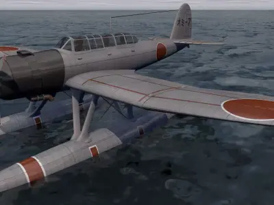 Aichi E13A1 Jaka - aka Jake 3D model