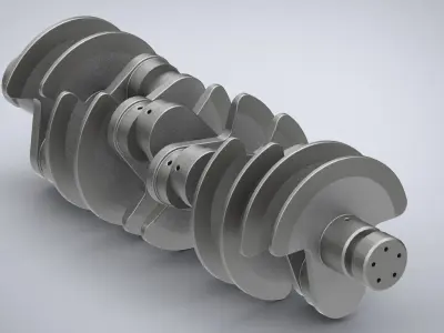 w12 engine crankshaft 3d model 3D model