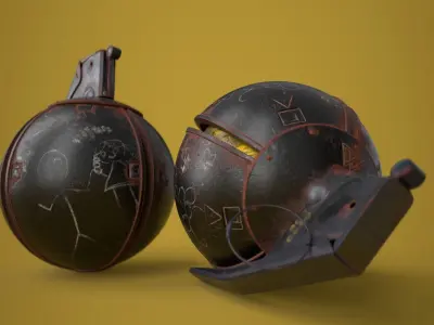 Grenade Concept Low-poly 3D model