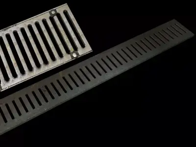 Drainage grate Free low-poly 3D model