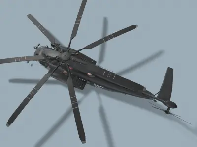MH-53E Sea Dragon US Navy 2 Complex Animation Low-poly 3D model