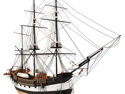 Old ship Beagle model 3D model