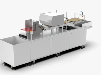 Automatic Carton QR Code Visual Inspection Assembly Line 3D model