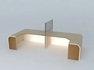 Huge Desk Free 3D model