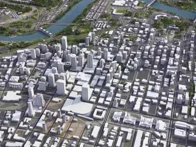 Edmonton Low-poly 3D model