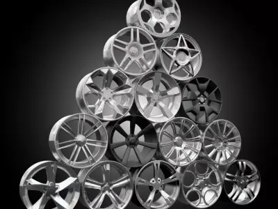 Car rims collection 1 3D model