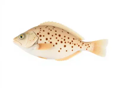 Spotted Fish model pack Low-poly 3D model