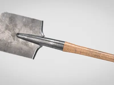 Field Shovel Low-poly 3D model