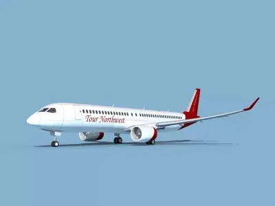 Airbus A220-300 Tour Northwest 3D model