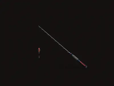 Fishing Rod V03 Low-poly 3D model