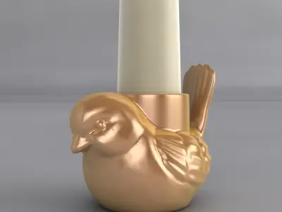 Little Bird Candle Holder Free 3D print model