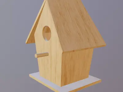 Bird House Low-poly 3D model