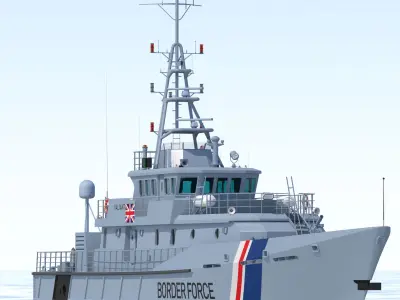 UKBA 42m Customs Cutter 3D model
