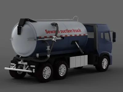 green vehicle truck garbage car tractor white garbage truck 3D model