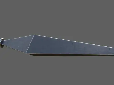 kunai sword Low-poly 3D model