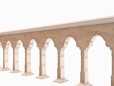 classic moroccan arch Low-poly 3D model