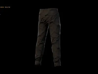 Revolution Race Basic Pants Low-poly 3D model