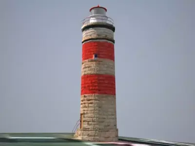 Cape Moreton Lighthouse Low poly 3D model