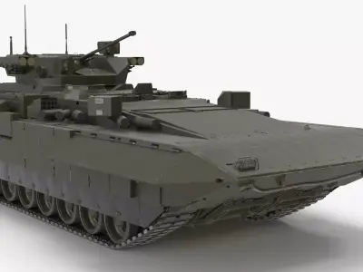 T-15 Armata Green Clean No Logo Low-poly 3D model