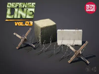 Defense Line Vol3 - Barrier Breaker Free low-poly 3D model