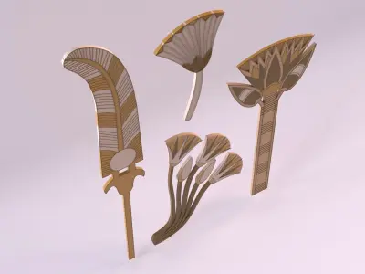Egyptian Symbols - 033 Low-poly 3D model