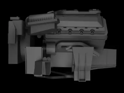 gaming setup Free low-poly 3D model