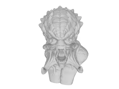 Predator 3D model head with spikes 3D print model