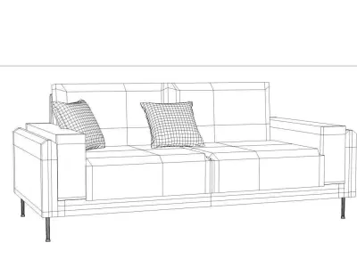 Link Sofa Free 3D model