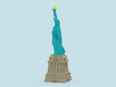 Voxel Statue of Liberty 3D model