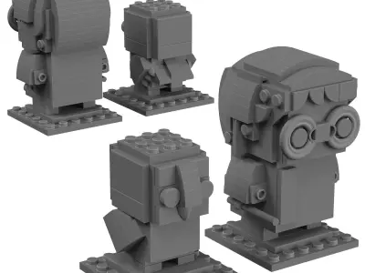 Lego Brickheadz - 41615 Harry Potter and Hedwig 3D model
