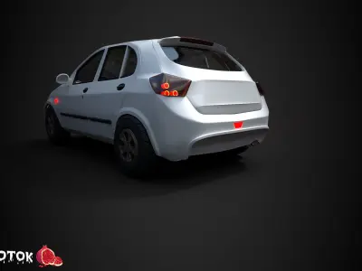 TibaCar car Free low-poly 3D model