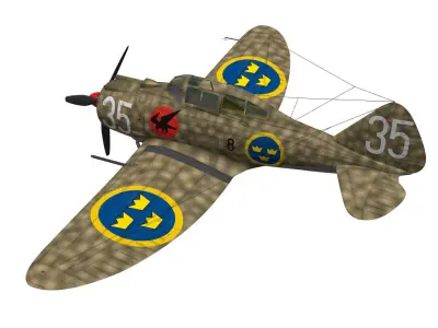 Seversky p-35 J-9 3D model