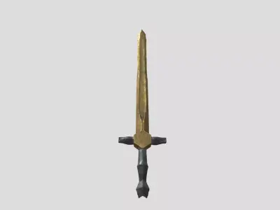 Double-Edged Short Sword Low-poly 3D model