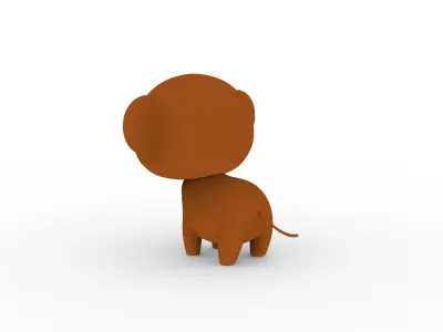 Cartoon Monkey v001 character  3D model